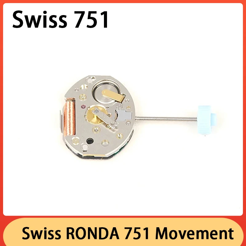 NEW Original Swiss RONDA 751 Movement Brand 2Hands Quartz Movement Watch Movement Accessories Accurate Travel Time