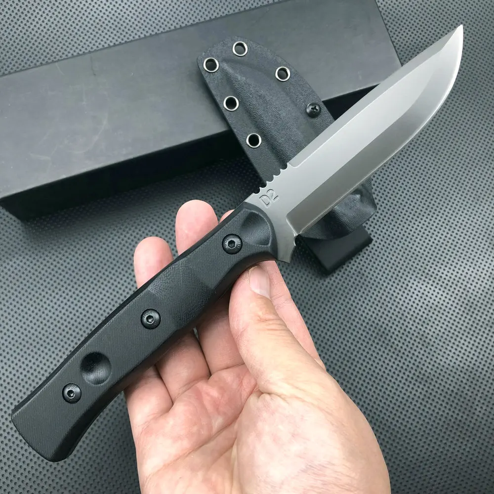 Trskt GRPR-01 Grim D2 Tactical Knife,Rescue Camping Knife,Survival Knives,60Hrc G10 Handle Edc Tool With Kydex,Dropshipping