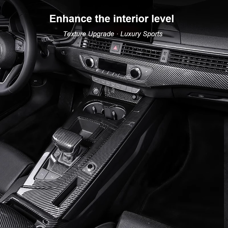 For Audi A4L B9 Sedan A4 Allroad Avant S4 A5 S5 2017 2018 2019 2020 2021 2022 2023 2024 ABS Carbon Fiber Overlays Interior Trim - Image 3