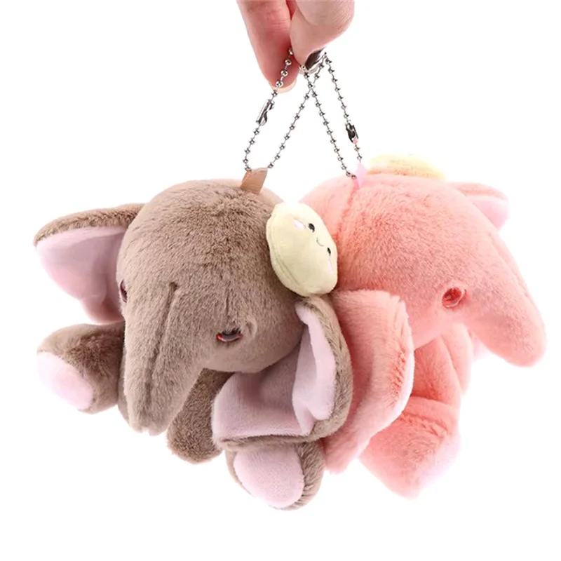 10 ซม.ของเล่นตุ๊กตา Plush Elephant Animation ตุ๊กตาช้างตุ๊กตาพวงกุญแจกระเป๋าเป้สะพายหลังกระเป๋าจี้ตกแต่งวันหยุดของขวัญ