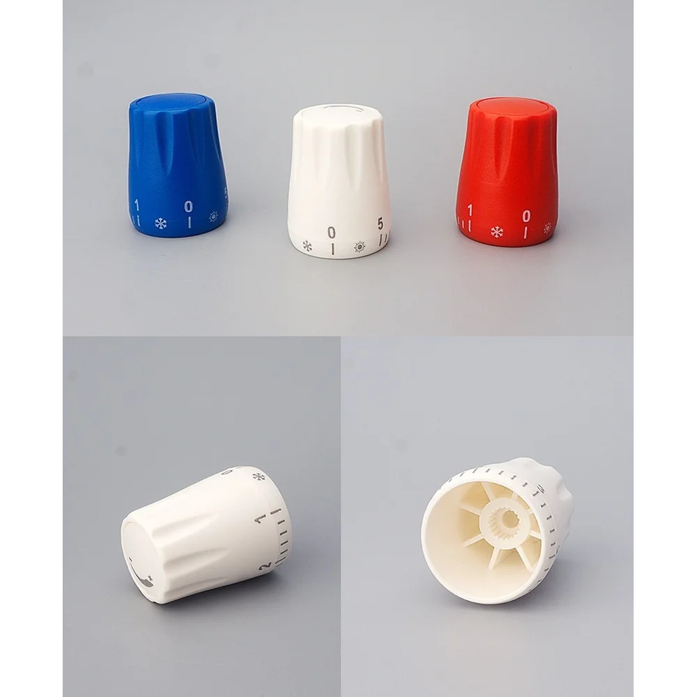 8PCS Manual Floor Heating Manifold Knob With Flow Scale ABS Valve Handle Electric Thermal Actuator Underfloor Heating Valve