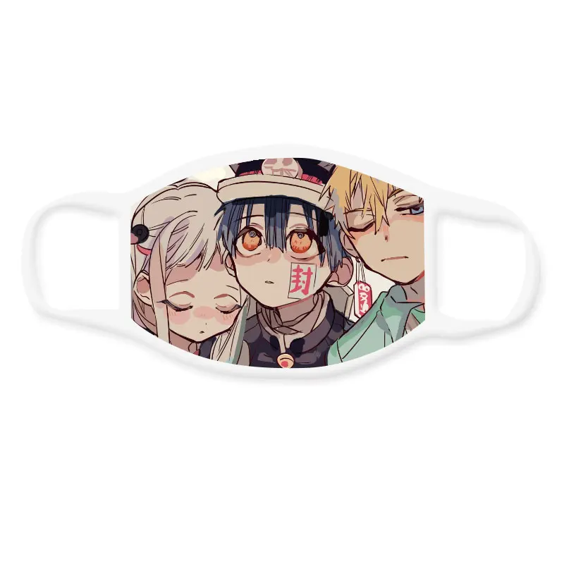 Toilet-bound Hanako-kun Mask Anime Cosplay Cartoons Face Mask Students Daily Costume Props Reusable Washable Mouth-Muffle