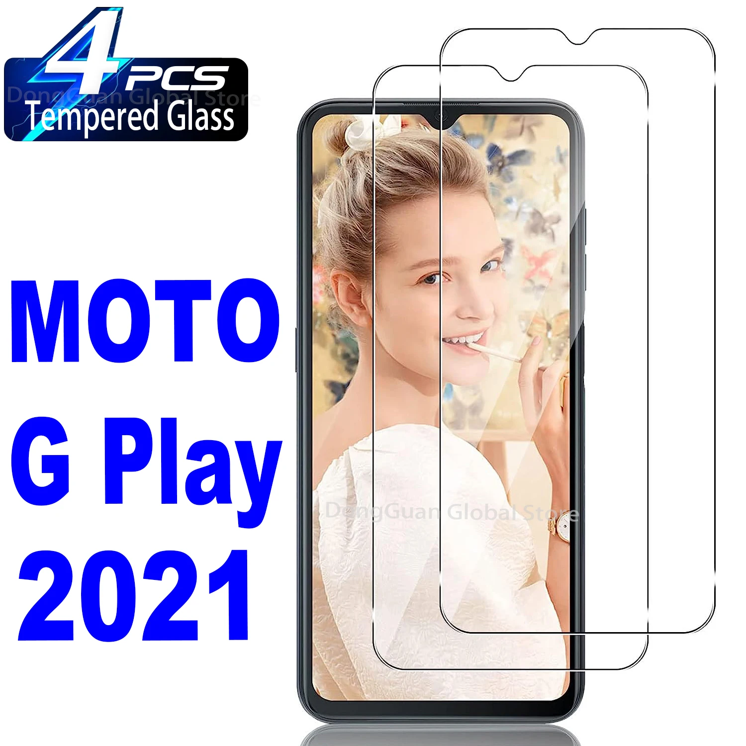 2/4Pcs Tempered Glass For Motorola Moto G Play 2021 Screen Protector Glass Film