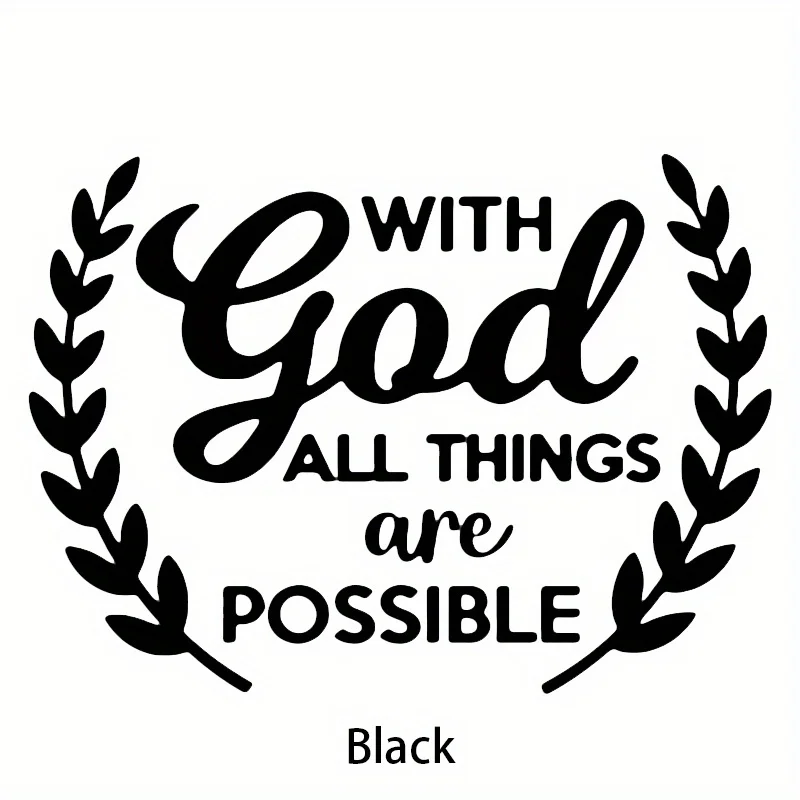 1pc All Things Are Possible Car Sticker Vinyl Stickers for Cars Trucks Van Walls Door Mirror Cups Laptops