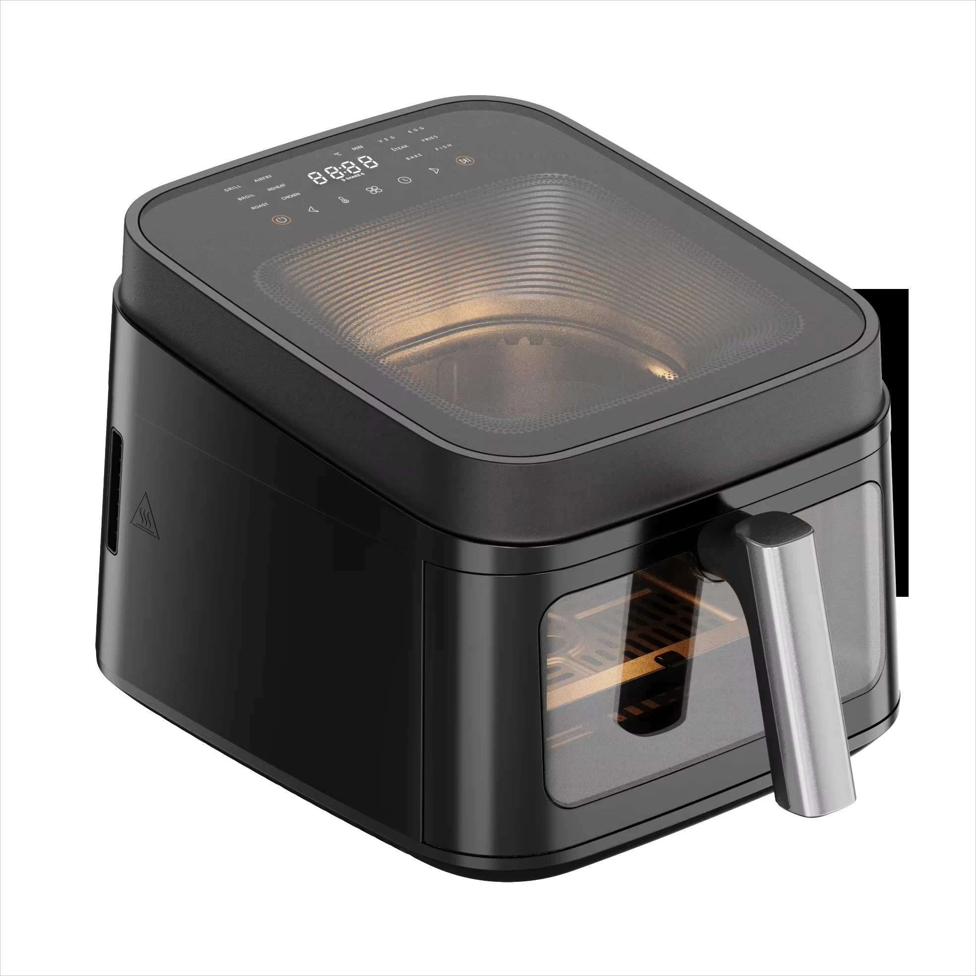 New 7L Top‑View Window Digital Air Fryer High‑Tech Multifunctional Oil‑Free Kitchen Cooking Appliance