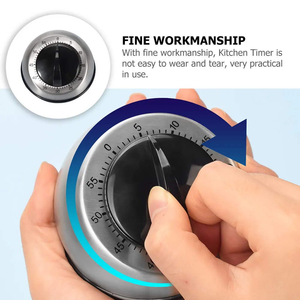 Mechanical Kitchen Timer for Cooking – Egg Timer with Visual Display & Manual Countdown