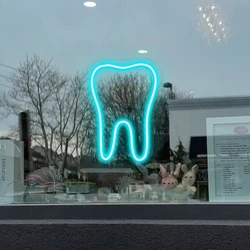 Custom Tooth Led neon sign,Dental Clinic decor neon light,Tooth and brush led neon sign,Dental office led neon sign,