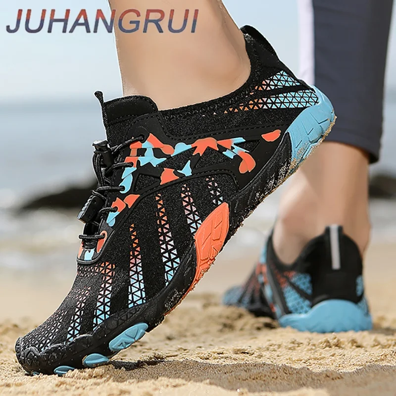 Uomo Donna Scarpe da spiaggia Aqua ad asciugatura rapida Scarpe da acqua a piedi nudi Uomo Sneaker acquatica Sport Scarpe da passeggio atletiche Antiscivolo