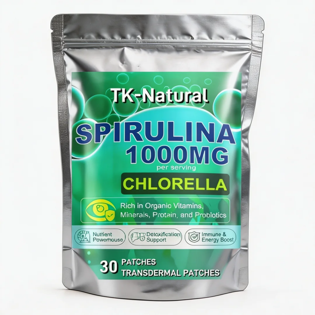30 Patches Spirulina Chlorella Transdermal Patches with Powerful Antioxidants – Cellular, Energy & Immunity