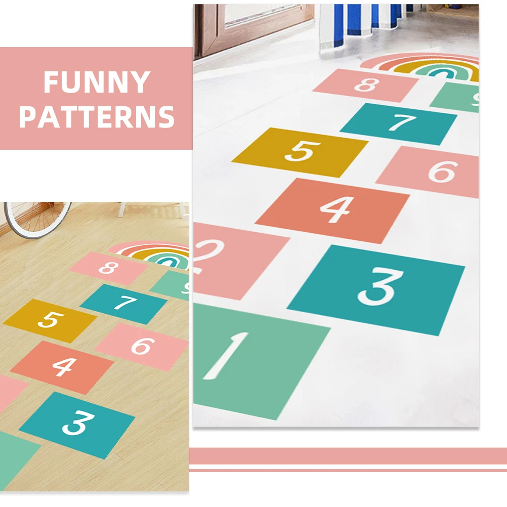 

1 set 1 Set Cartoon Number Floor Colorful Removable Thickened Pvc Waterproof Adhesive Floor Stickers For Nursery Bedroom
