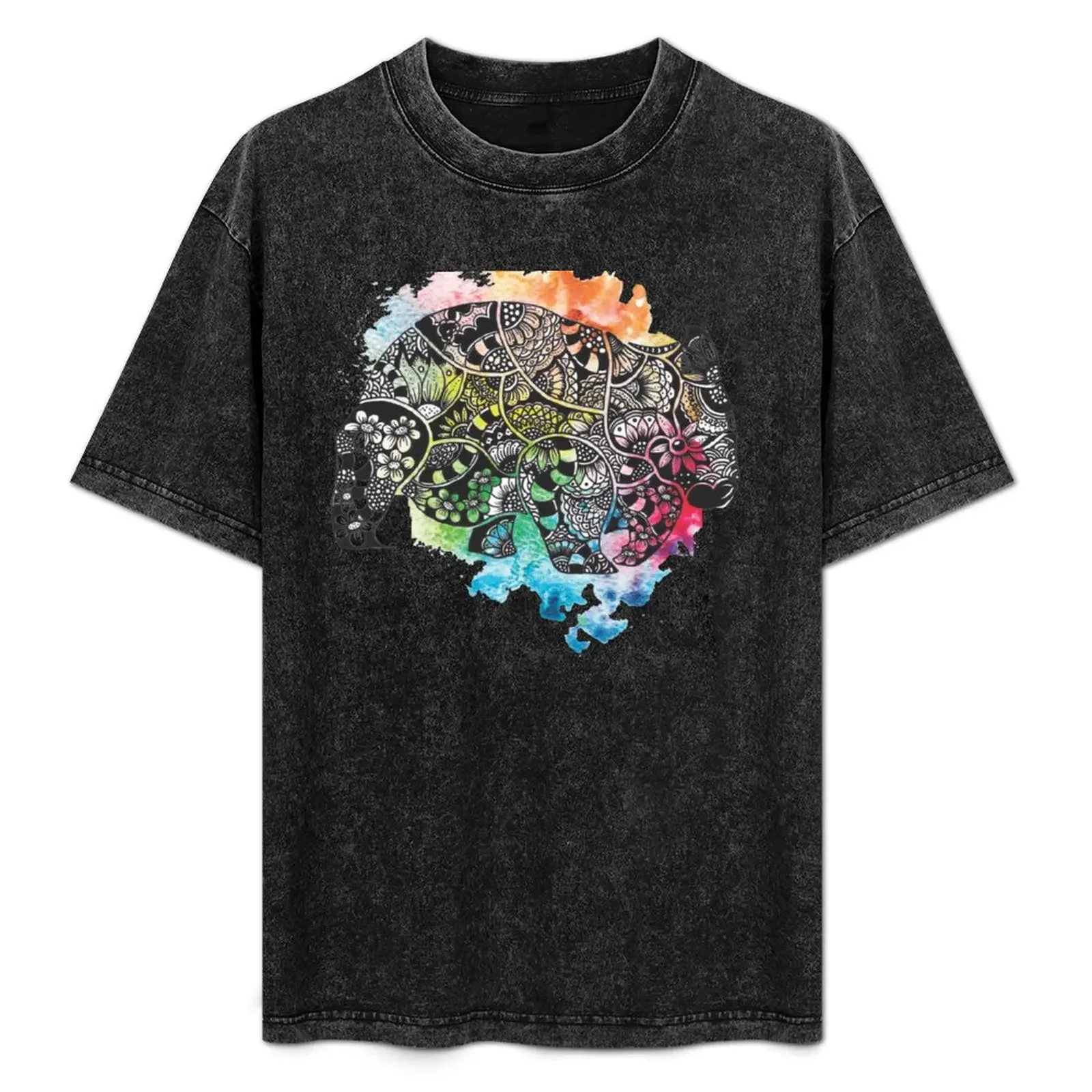 

Wombat with Dododoodles and Watercolour T-Shirt hippie clothes Clothing funny meme t-shirts aesthetic clothes men t shirt
