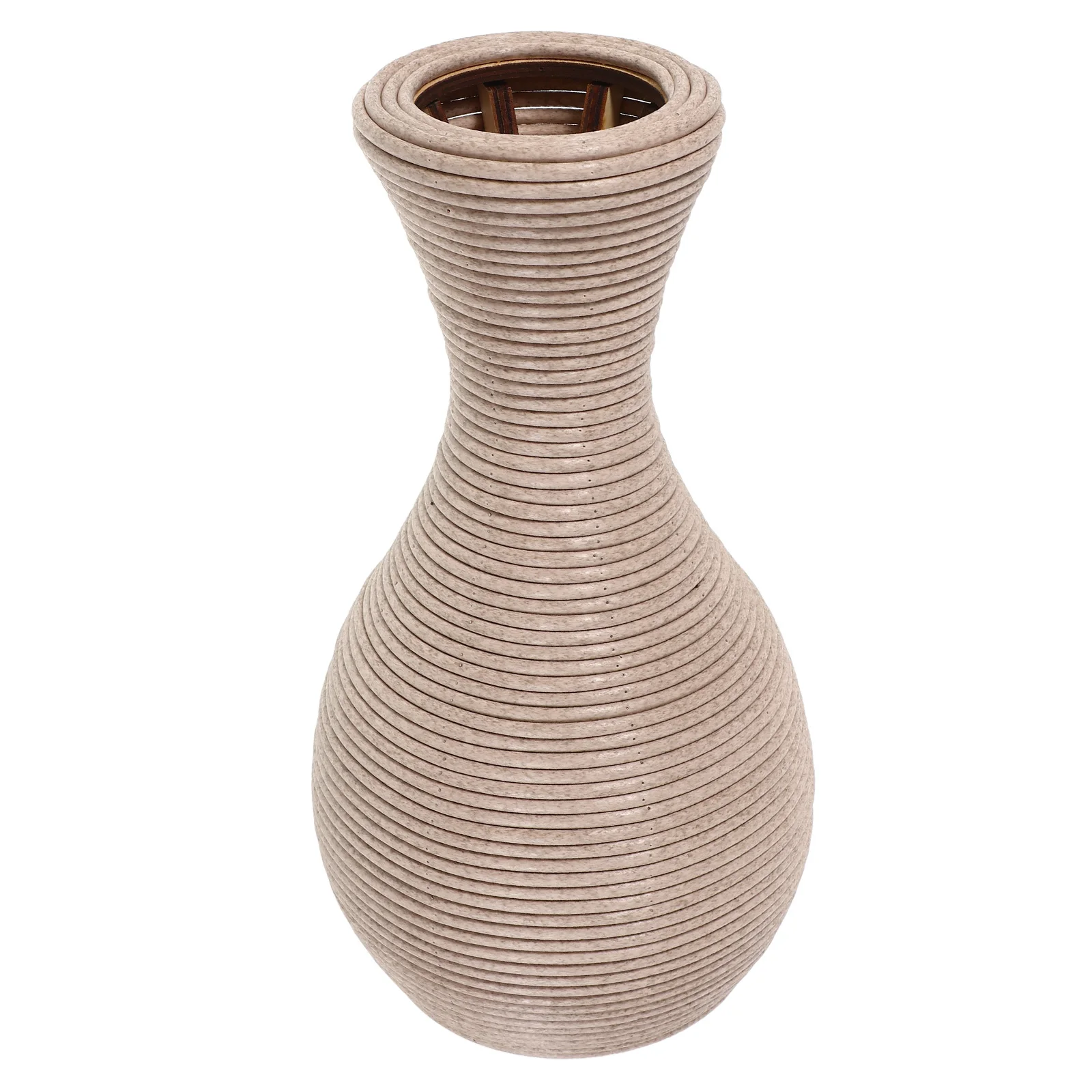 

Elegant Woven Plastic Woven Vase Flower Containers Braided Decorative Tall Desktop Table Vases Home Bedroom Office