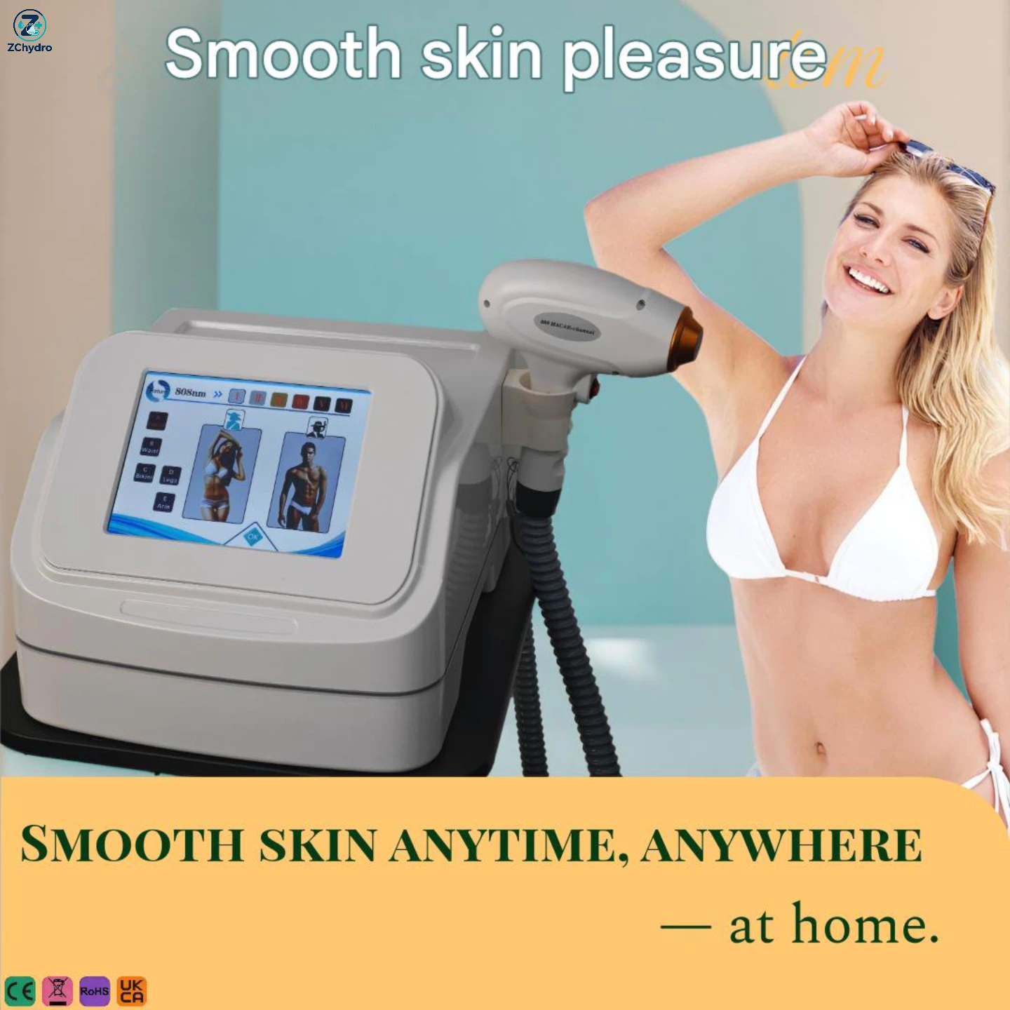 Mini Home Ice Cooling Diode Epilator 4 Wavelengths for Face/Body Painless Hair Reducer Professional Equipment Skin Rejuvenation