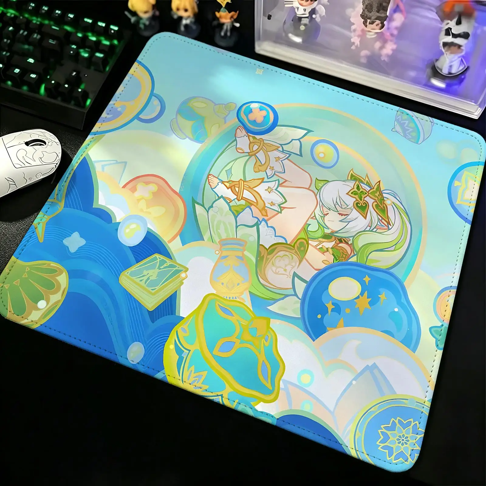 Compact Gaming Mat Reinforced Stitched Border, S/M/L Sizes Portable Laptop Desk Pad for Office & E-sports genshin impact Nahida