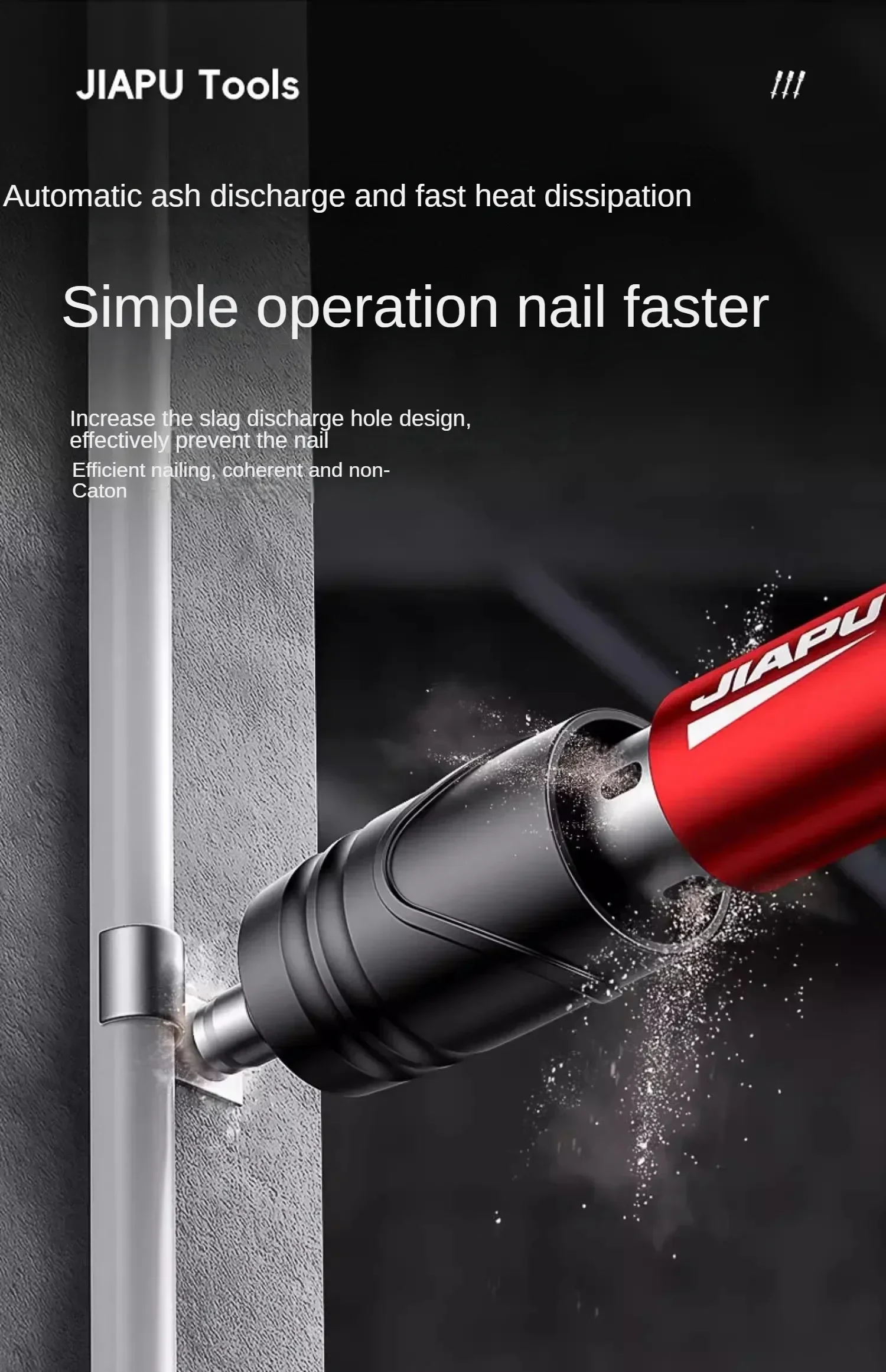 Mini Concrete Ceiling Integrated Muffler Nail Gun for Woodworking