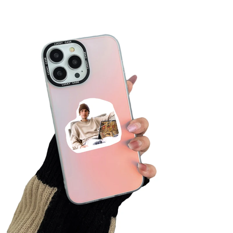 50 Stück Justin Bieber Charakter-Aufkleber, Promi-Aufkleber, dekorative Handyhülle für Wand, iPad, Koffer – Detail 5