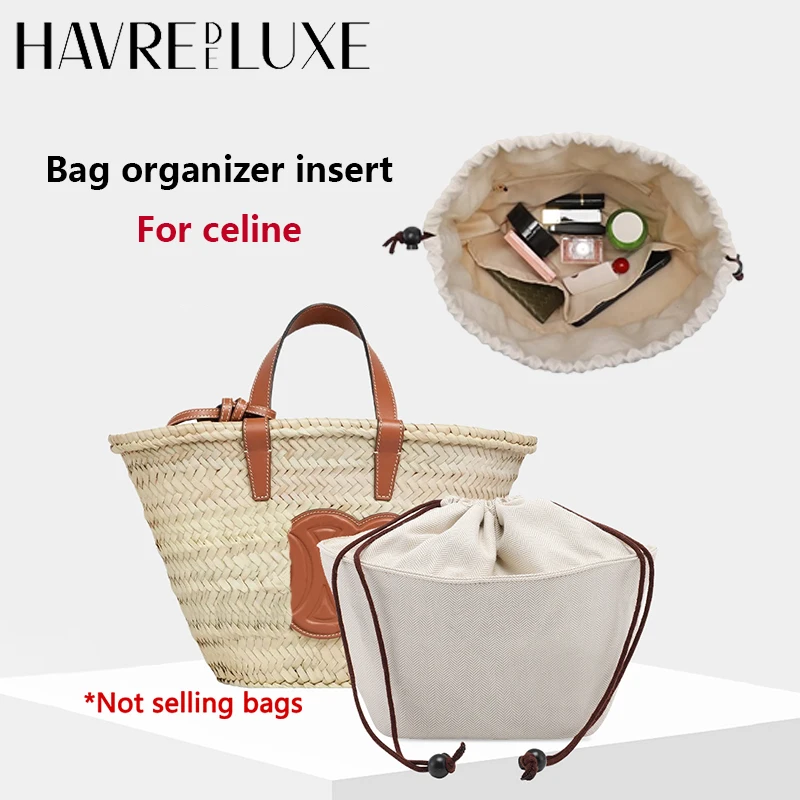 

Straw woven bag organizer insert bag charm for Celin Basket bag support storage inner modification bag accessories