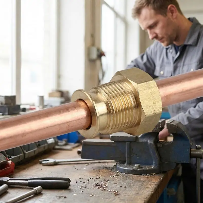 Férula de sellado de latón CNC para tubos de 4mm, 6mm, 8mm, resistente al calor, para reparación de mangueras, proyectos industriales y de bricolaje