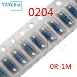 50pcs Chip Melf Resistor 1% 0204 0R-10M 0R10R20R300R5.6R 6.2R 6.8R 7.5R 8.2R4.7K3.9M MELFCylindrical Resistance