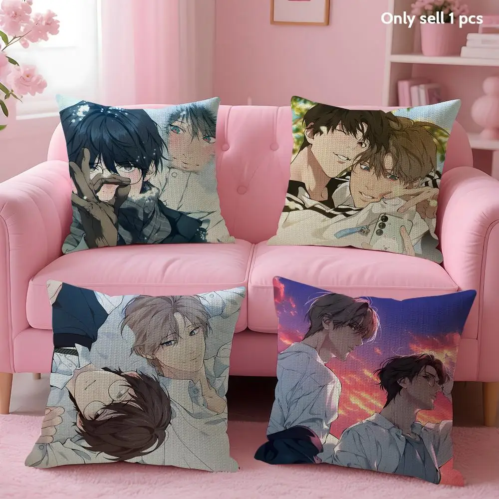Anime Novel L-lost In The Cloud Cushion Cover Decorative Linen Throw Pillow Case Soft For Bed Sofa Car Home Decor