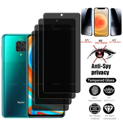 4Pcs For Redmi Note 9 Pro Glass Xiaomi Redmi Note 9 Pro Tempered Glass 9H HD Privacy Anti-Spy Screen Protector Redmi Note 9 Pro