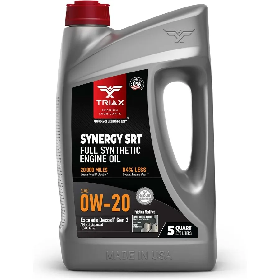 

Synergy SRT 0W20 Full Synthetic Engine Oil with Nano Boron and Moly Friction Modification for HighPerformance Engines Offers 20