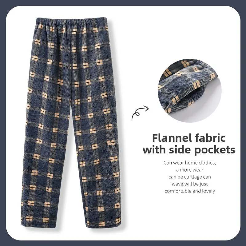 Hde1885 plaid velvet pants