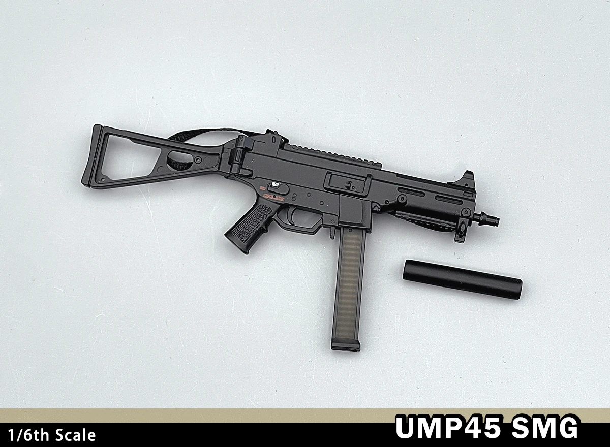 NEW 1/6 scale UMP45 SMG Submachine Gun Weapon Model 77027 for 12inch Action Figure Military Soldier Army Collection Toys