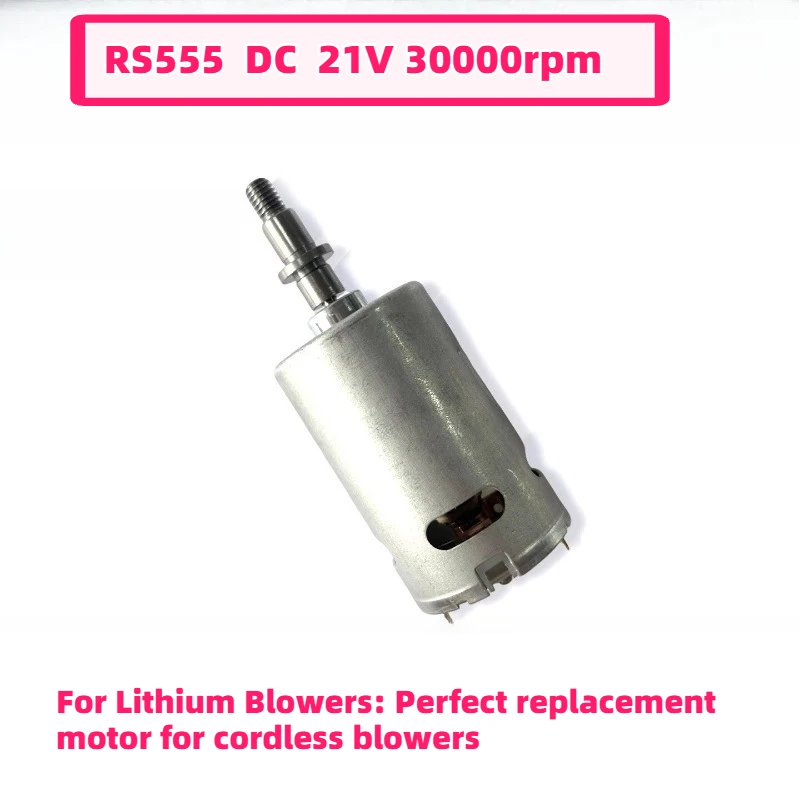 High Speed 21V 555 Bushing Motor for Lithium Battery Blower, 30000rpm High Performance Replacement Motor