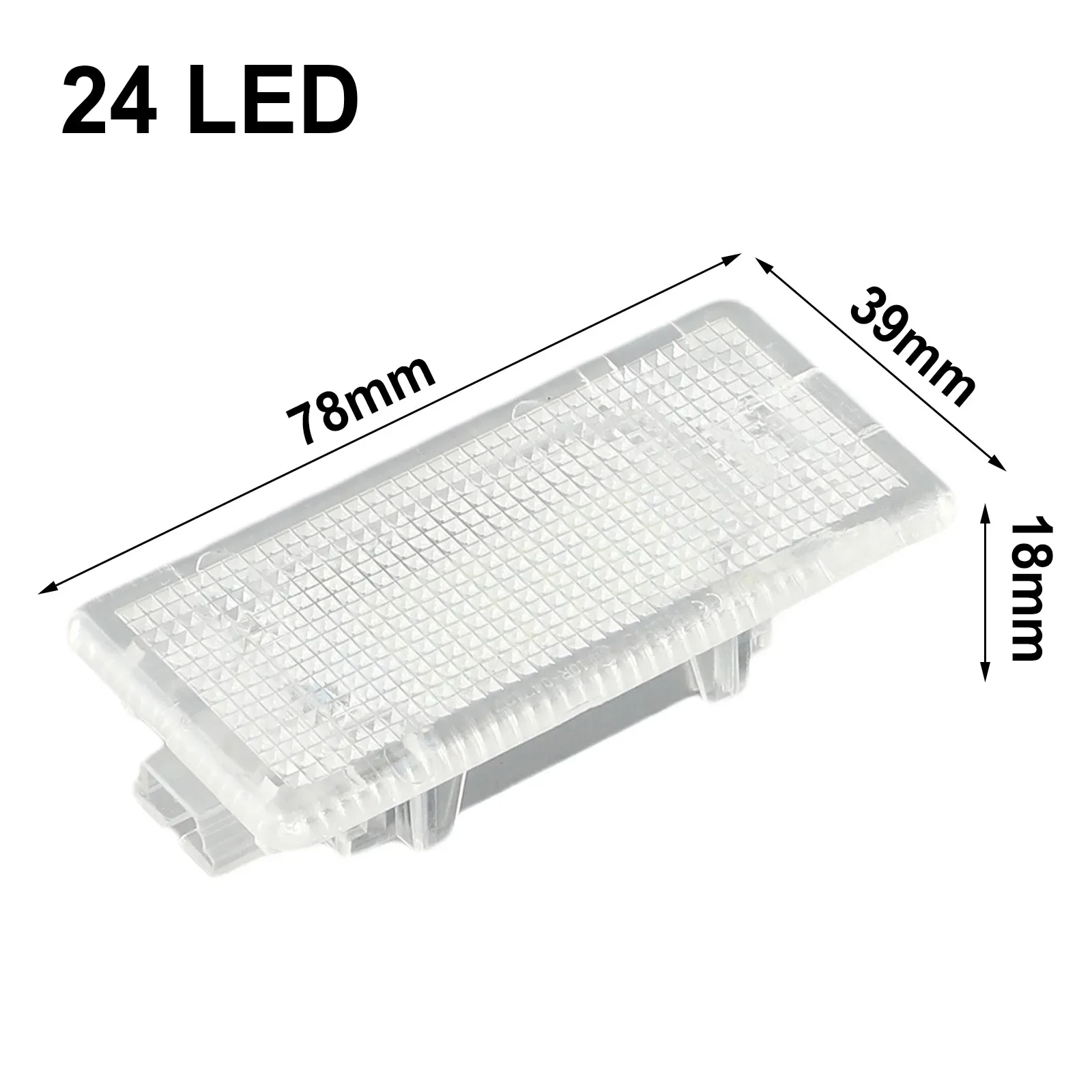 24-LED Luggage Trunk Lid Light 12V 2PIN Glove Box Lamp White Plastic Fits For BMW E90 E92 E66 E39 Signal Lamps