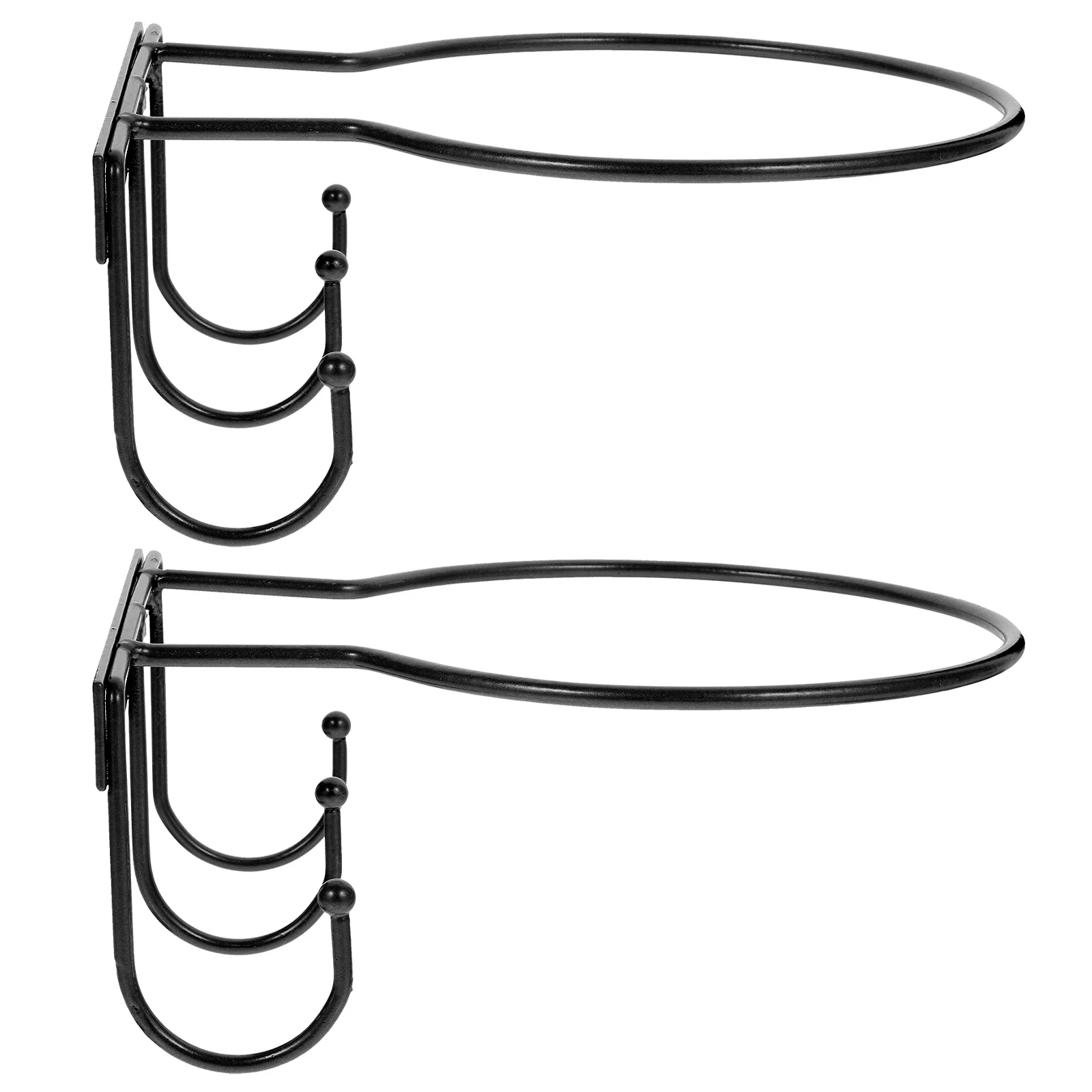 

2Pcs Wall-Mounted Basketball Display Shelf Metal Soccer Stand Multi-Purpose Balls Holder Long Service Life Basketball Holder