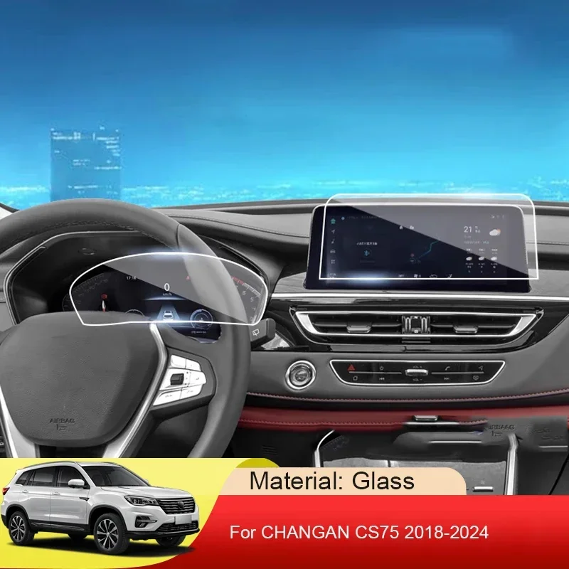 

Car GPS Navigation Screen Protect Tempered Film Auto Accessory For CHANGAN CS75 2018-2024 Dashboard Display TPU Sticker