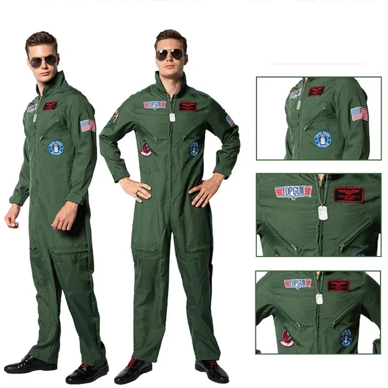 ♥ Nuevo Disfraz de Top Gun Maverick para Hombre 2026, Traje de Fiesta para Halloween, Cosplay, Uniforme de la Fuerza Aérea Estadounidense, Militar ★ Casa del Oso