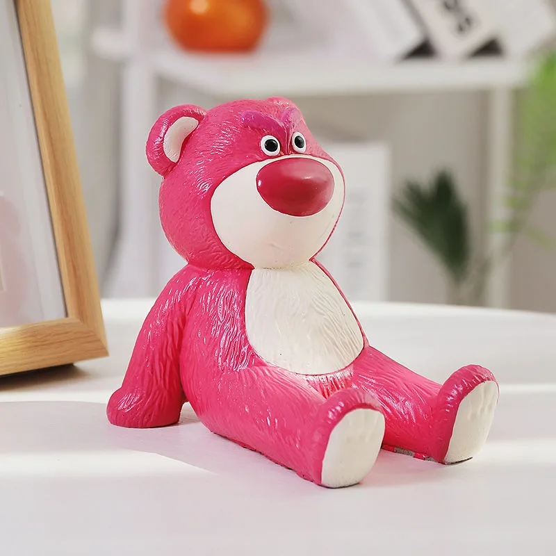 Disney Toy Story Lotso cartoon resin crafts small ornaments mobile phone holder tablet desktop office student supplies gift