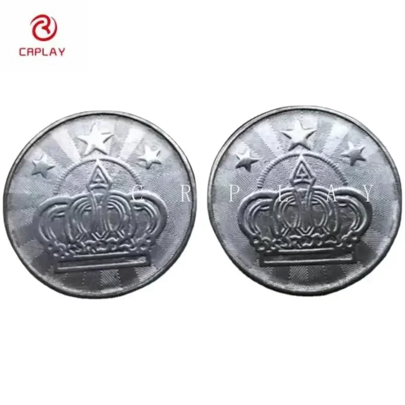 100 Customizable Crown  Tokens Per Pack, 25 * 2mm Stainless Steel, for Arcade Slot Machine Game Cabinets