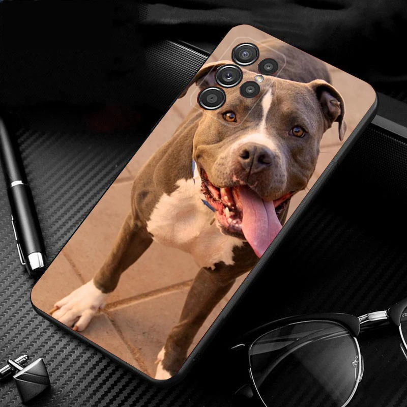 

Phone Case For Samsung Galaxy S25 S24 S23 S22 S21 Ultra S24 S23 S22 S21 S25 Plus S24 S20 FE Pitbull Terrier Dog