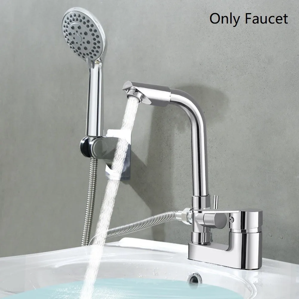 Chrome Finished Zinc Alloy Basin Faucet for Bathroom Sink with Mixing Valve Countertop Mount 10cm Center Spacing