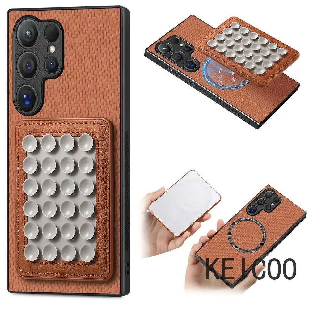 

Чехол с защитой от отпечатков пальцев для Samsung Galaxy S20 S21 S22 S23 S24 S25 FE Ultra Plus на присоске, однотонный чехол для телефона с защитой от падения