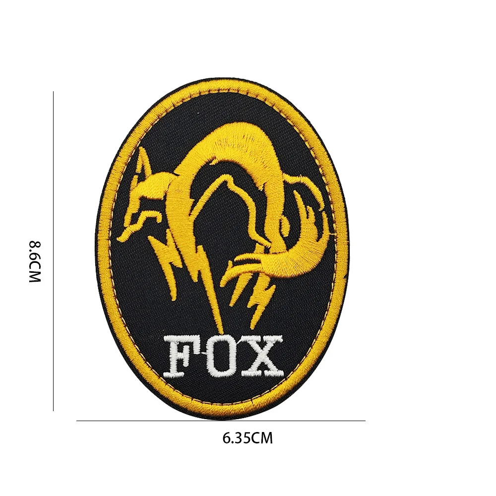 Metal Gear Solid Fox Hound Embroidered Patch - Fox Head Tactical Badges for Gear & Apparel