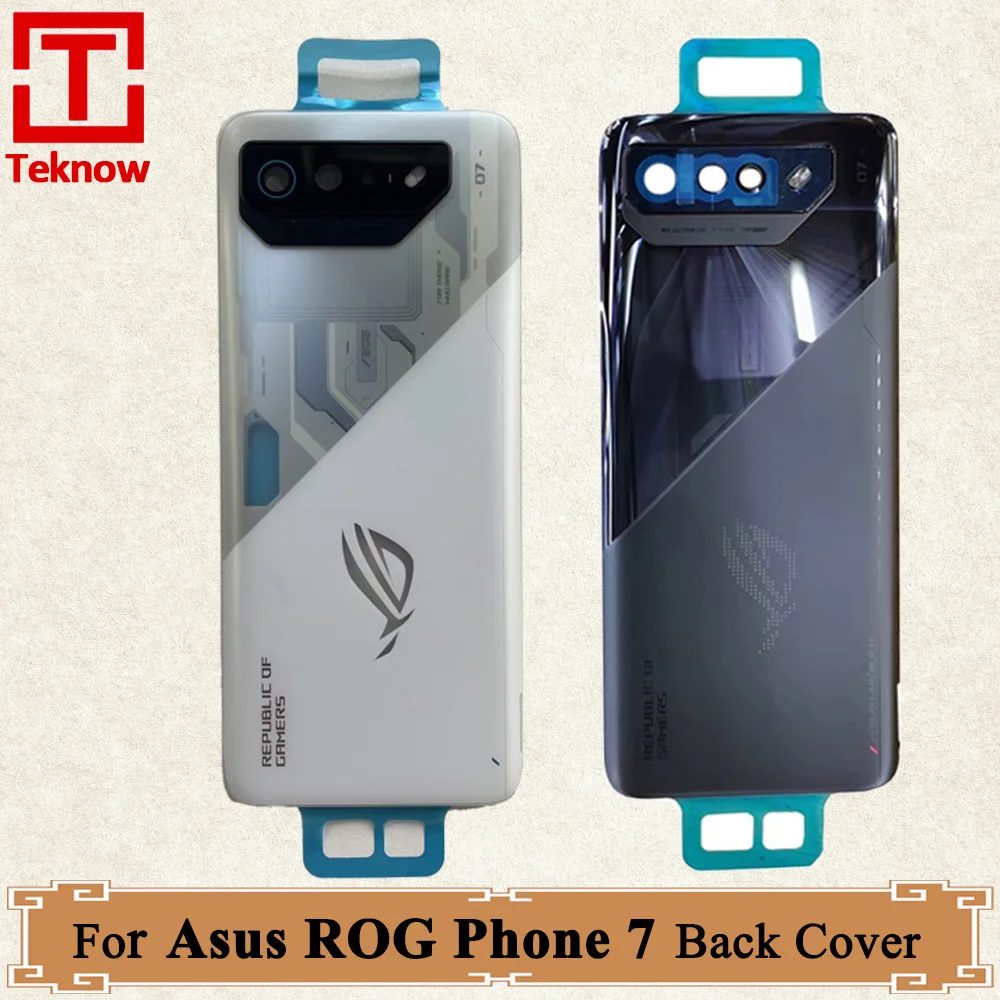 

New Back Cover For Asus ROG Phone 7 Battery Cover Door Rear Glass Housing Case For Asus ROG 7 Battery Cover Replacement Parts