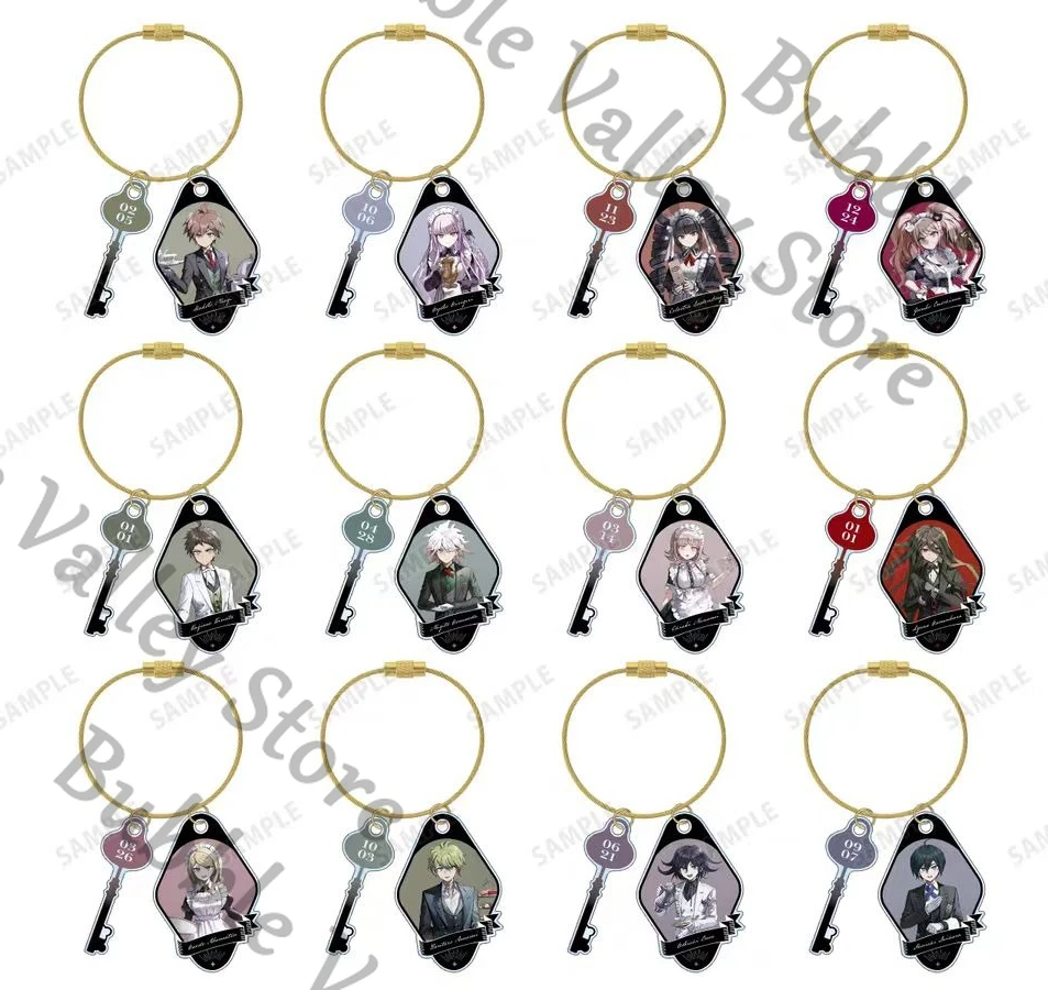 Genuine Anime Danganronpa Nanami ChiaKi Nagito Komaeda Yasuhiro Taeko Cosplay Acrylic Keychain Keyring Cartoon Pendant Xmas Gift
