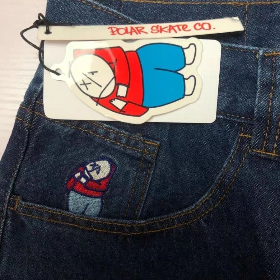 Klasyczne amerykańskie jeansy Waed, luźne, codzienne, z prostymi nogawkami, szerokie spodnie, młodzieżowe, modne, bawełniane, 100% antystatyczne, wytrzymałe.