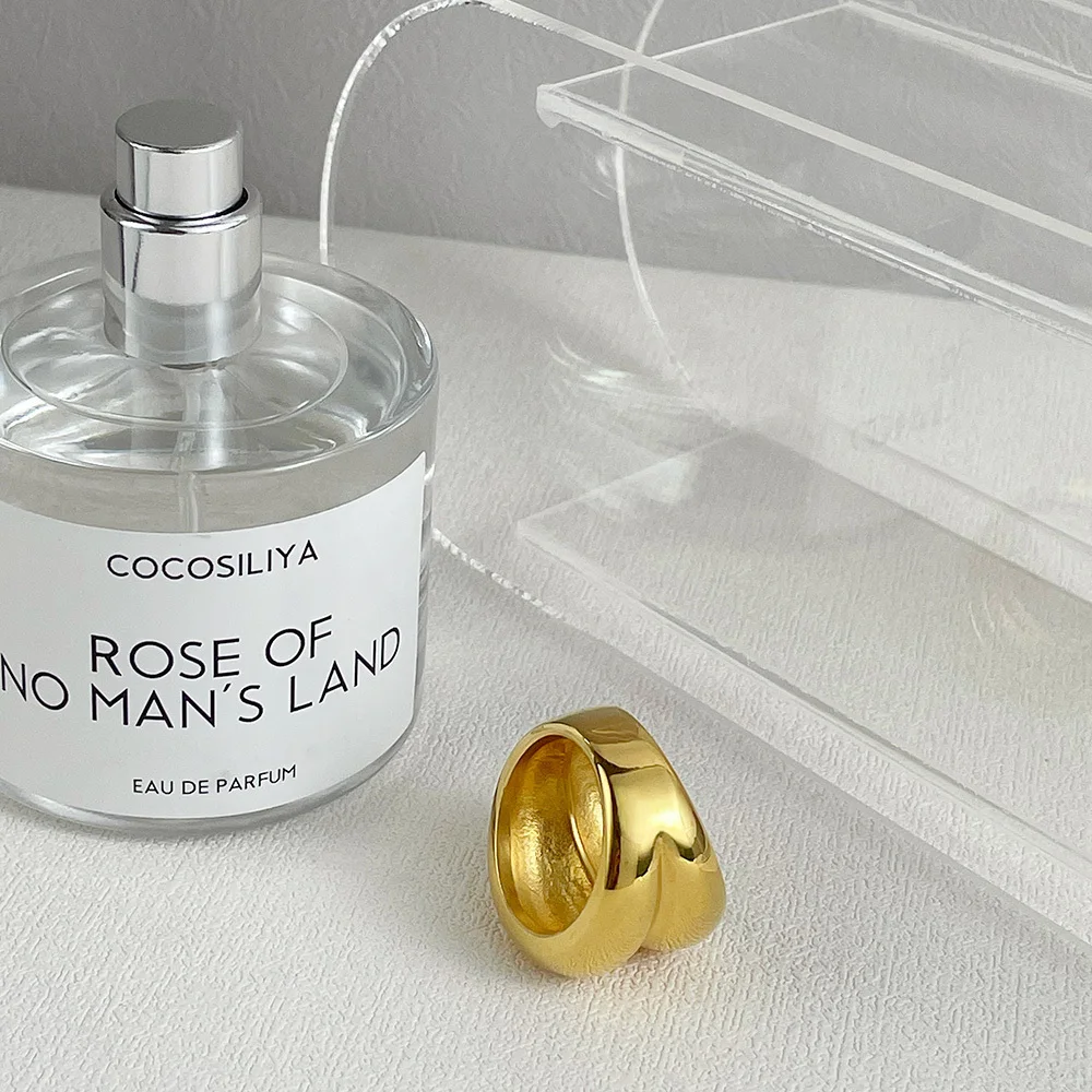 ENFASHION Punk Double-layer Stainless Steel Rings For Women Fashion Jewelry Gold Color Ring Men Party 2021 Bague Femme R214134