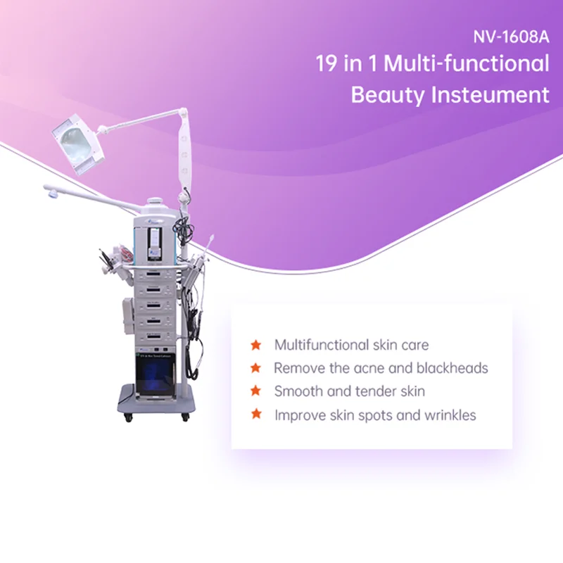 NV-1608A  19 In 1 Multifunction Facial Machine Beauty Salon Multifunction Facial Skin Beauty Machine