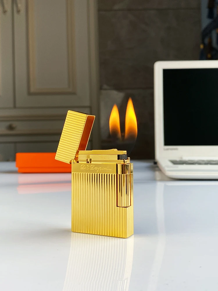 

Vintage Style Windproof Gas Lighter for Cigarettes with Bright Sound Brass Shell Men's Gift New Arrivals