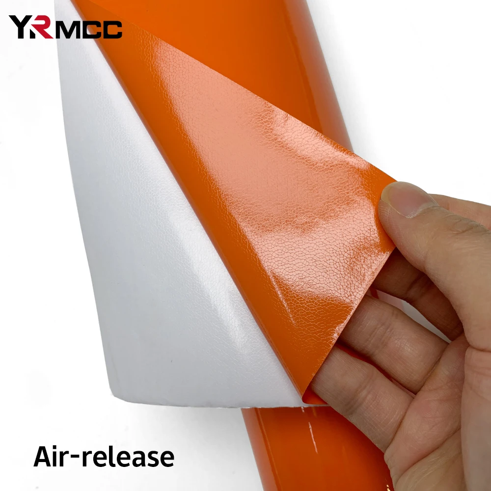 Glossy Car Sticker Vinyl Auto Tuning Waterproof Vinyl Wrap Orange Car Body Film Adhesive Motorcycle Sticker for Cars Accessories