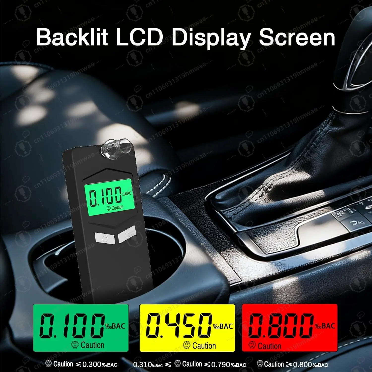 Personal Breathalyzers for Alcohol,Pocket Breathalyzer with Reord Checking Mode, with Audible and Color Alarm