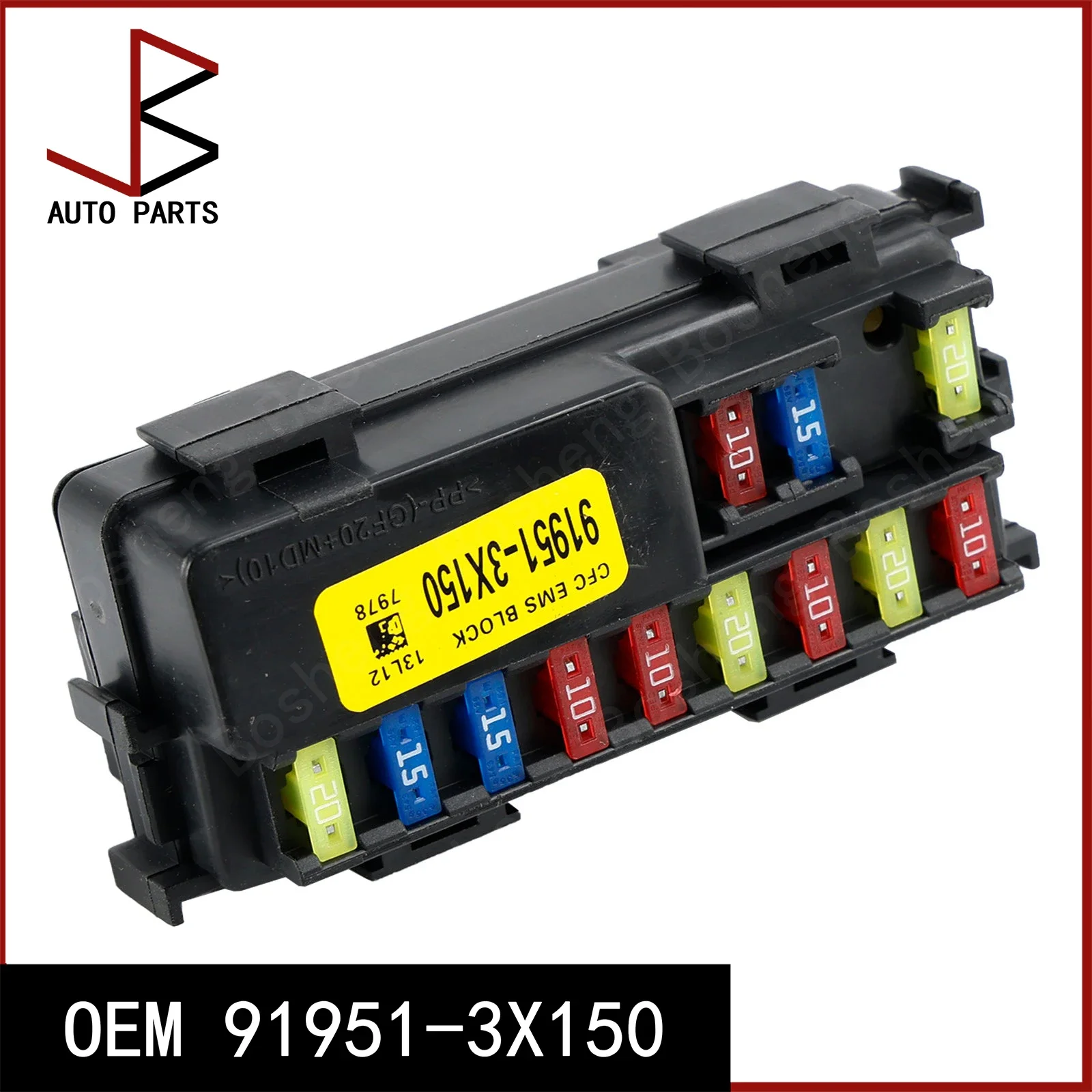 Блок предохранителей двигателя OEM 91951-3X150 919513X150 91951 3X150 для Kia Forte 2017-2018 1.6L - GAMMA, 2.0L - NU Coupe - 2-дверный 5-местный