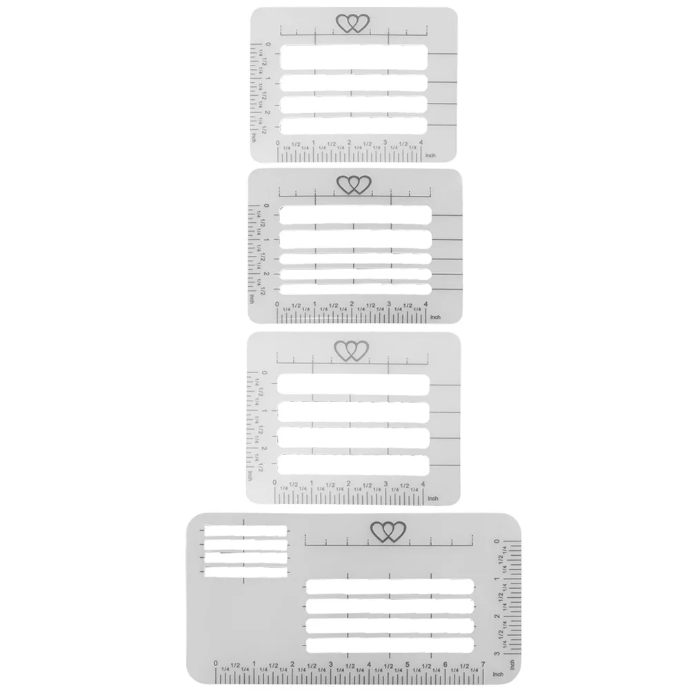 4pcs Envelope Ruler Hollow Template Plastic Stencils Addressing Guide Letter Writing Tool for Cards Wedding Invitations