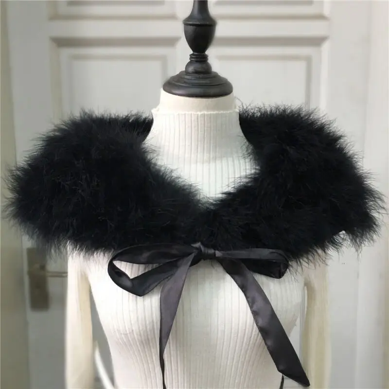 Real Ostrich Feather Fur Shrug, Protetor de Ombro Quente, Capa para Noiva, Festa de Casamento